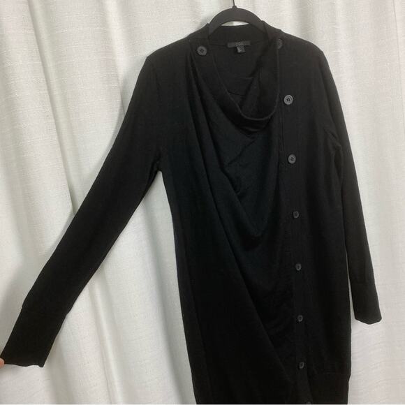 COS Black Wool Button Front Sweater Tunic Dress Sz.S - Picture 10 of 16